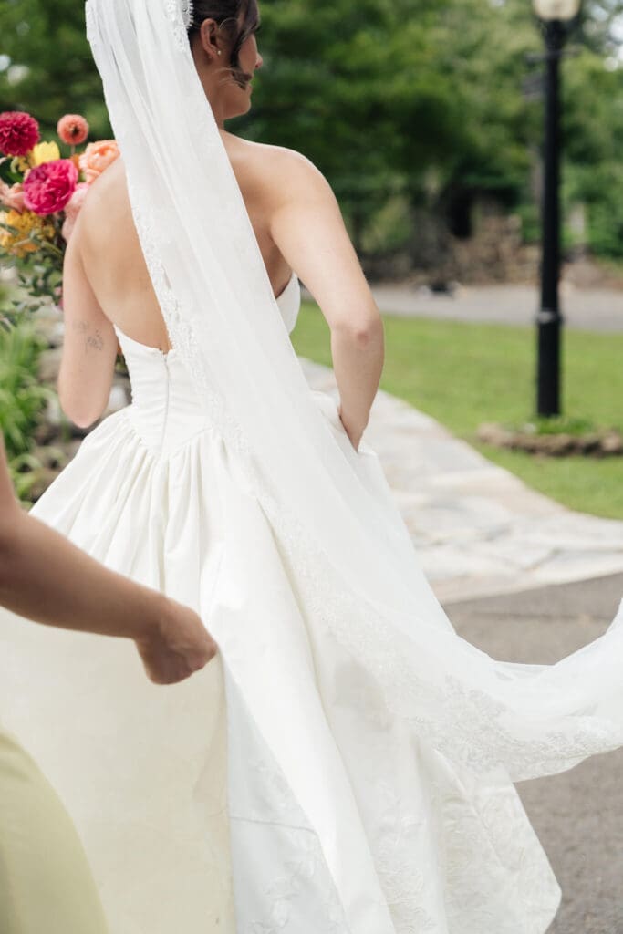 Candid newlywed moments captured during spring wedding day