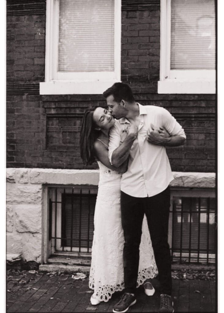 Hybrid digital and film couple photography session in Washington DC
