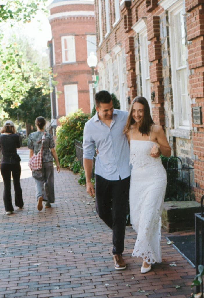 Documentary engagement photographer capturing candid moments in Washington DC