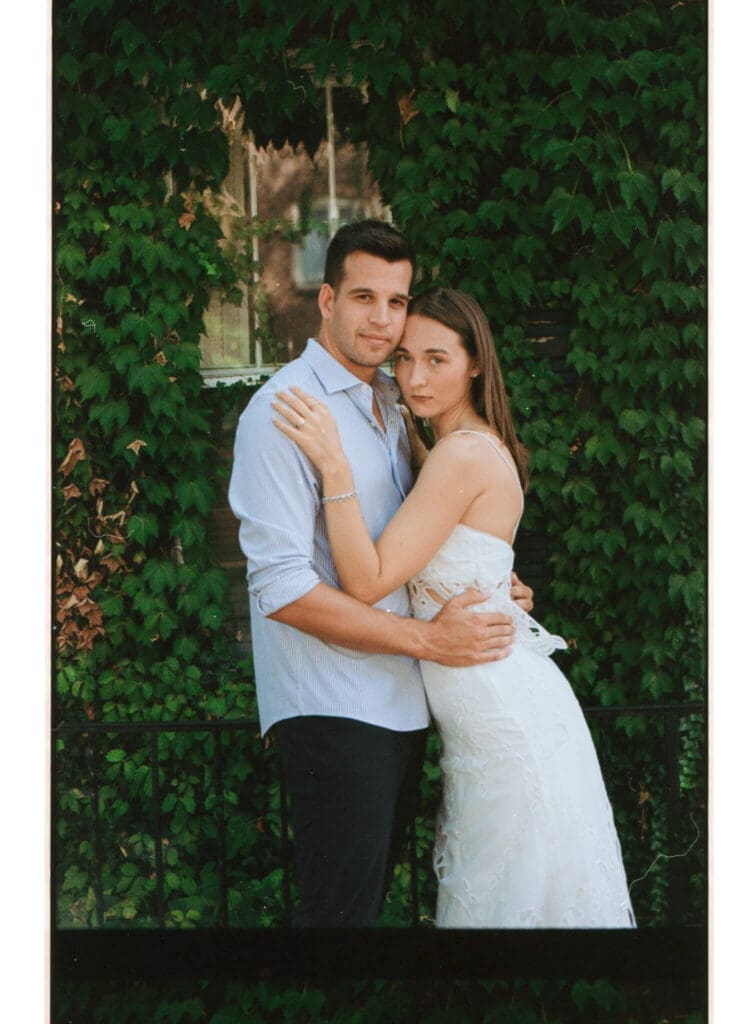 Waterfront engagement portraits in Georgetown during golden hour