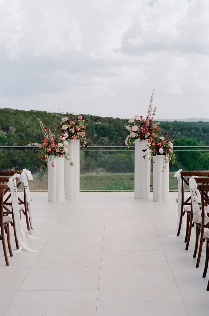 Colorful florals designed for a Videre Estate wedding