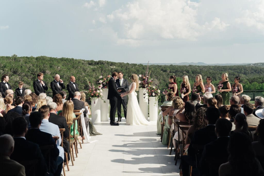 Guests celebrating on the dance floor