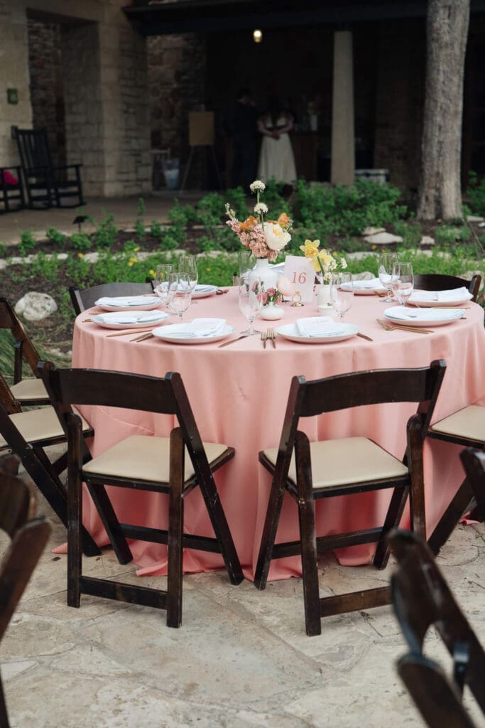 Vibrant floral arrangements creating spring wedding floral inspiration in Austin